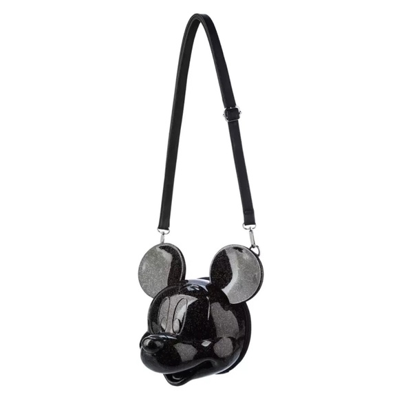 Disney Loungefly Black Glitter Molded MICKEY MOUSE Head Bag Crossbody
Handbag - Picture 3 of 6